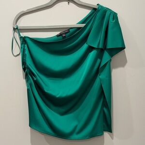 INC International Concepts Emerald One-Shoulder Blouse